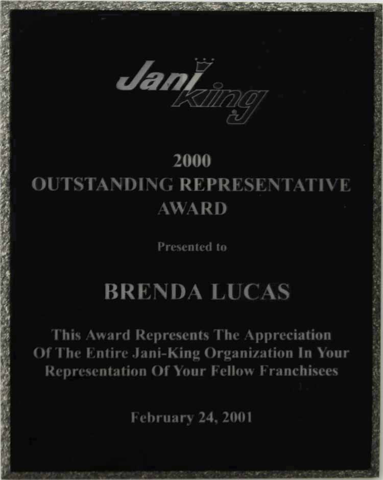 2000 Outstanding Representative Award